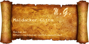 Maldacker Gitta névjegykártya